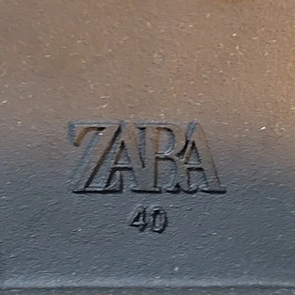 Zara Black Canvas Women's Combat Boots Chunky Heel Lace-up Zip-up Sz40 (US Sz9) - Picture 12 of 16